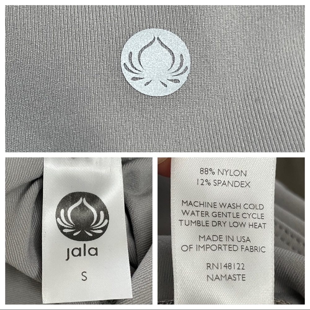 Jala‎ Clothing Slash Groove Light Gray Leggings Size S Cut Outs - Picture 6 of 6